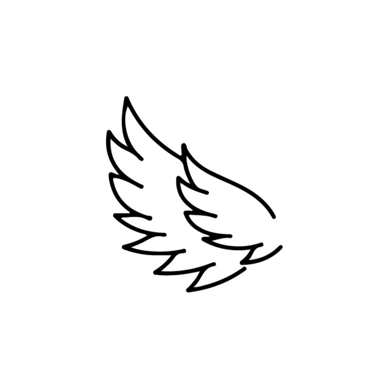 קעקוע כנפיים צד