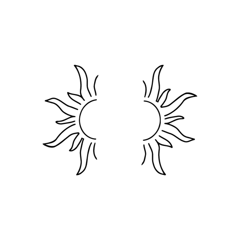 קעקוע חצי שמש